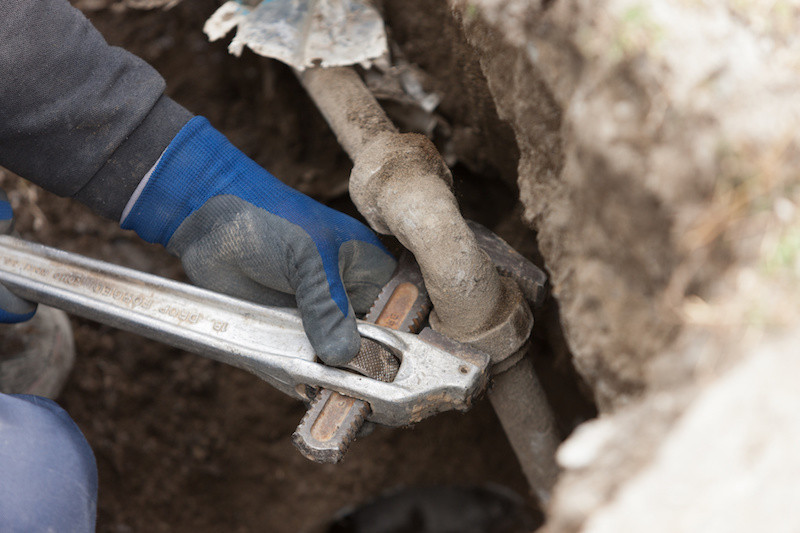排水管工事の様子